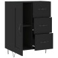 Credenza Nera 69,5x34x90 cm in Legno Multistrato Credenza Nera 69,5x34x90 cm in Legno Multistrato