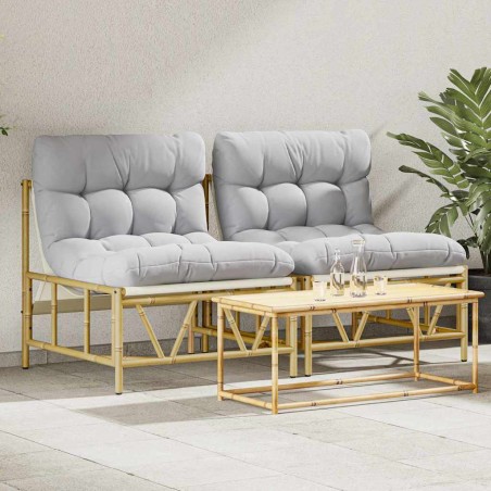 vidaXL Sedia da Giardino 2 pcs Grigio chiaro 75 x 75 x 71 cm Acciaio