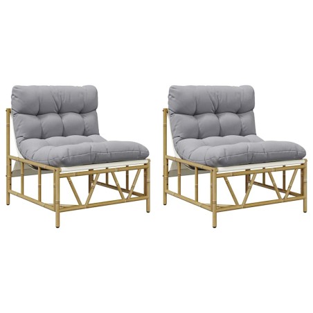 vidaXL Sedia da Giardino 2 pcs Grigio chiaro 75 x 75 x 71 cm Acciaio