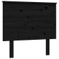 Giroletto con Testiera Nero 100x200 cm in Legno Massello Giroletto con Testiera Nero 100x200 cm in Legno Massello