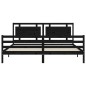 Giroletto con Testiera Nero 6FT Super King in Legno Massello Giroletto con Testiera Nero 6FT Super King in Legno Massello