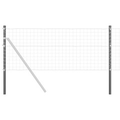 vidaXL Pali per Recinzione 2 pcs Grigio 100 cm