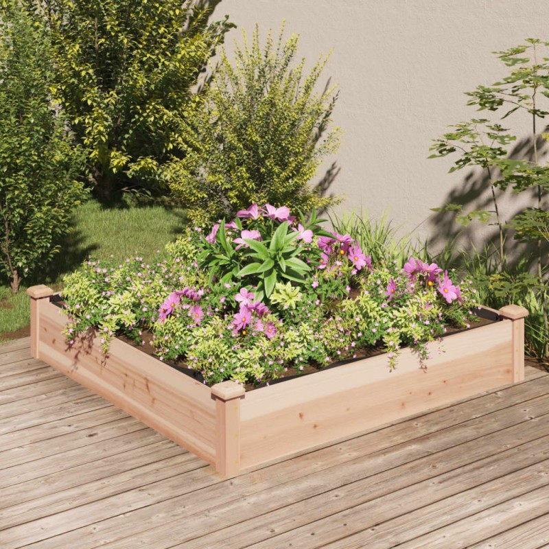 Fioriera Rialzata Giardino Fodera 120x120x25cm Massello Abete Fioriera Rialzata Giardino Fodera 120x120x25cm Massello Abete