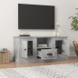 Mobile Porta TV Grigio Cemento 100x35,5x45cm Legno Multistrato Mobile Porta TV Grigio Cemento 100x35,5x45cm Legno Multistrato