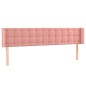 Testiera ad Orecchio Rosa 163x16x78/88 cm in Velluto Testiera ad Orecchio Rosa 163x16x78/88 cm in Velluto