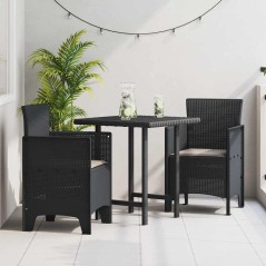 vidaXL Sedia da Giardino 2 pcs Antracite 53 x 49 x 85 cm PP