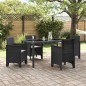 vidaXL Sedia da Giardino 4 pcs Antracite 53 x 49 x 85 cm PP vidaXL Sedia da Giardino 4 pcs Antracite 53 x 49 x 85 cm PP