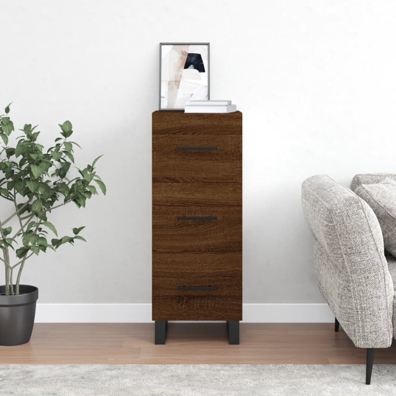 Credenza Rovere Marrone 34,5x34x90 cm in Legno Multistrato Credenza Rovere Marrone 34,5x34x90 cm in Legno Multistrato