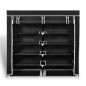 Scarpiera in Tessuto Richiudibile 115 x 28 x 110 cm Nera Scarpiera in Tessuto Richiudibile 115 x 28 x 110 cm Nera