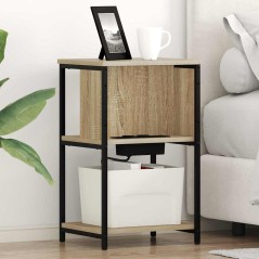 vidaXL Armadio da Notte 2 pcs rovere sonoma 38 x 31 x 61 cm