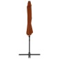vidaXL Ombrellone a Sbalzo con Palo in Acciaio 300 cm Terracotta