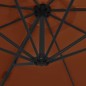 vidaXL Ombrellone a Sbalzo con Palo in Acciaio 300 cm Terracotta