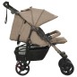 vidaXL Passeggino Gemellare Grigio Talpa in Acciaio vidaXL Passeggino Gemellare Grigio Talpa in Acciaio