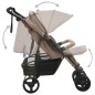 vidaXL Passeggino Gemellare Grigio Talpa in Acciaio vidaXL Passeggino Gemellare Grigio Talpa in Acciaio