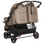 vidaXL Passeggino Gemellare Grigio Talpa in Acciaio vidaXL Passeggino Gemellare Grigio Talpa in Acciaio