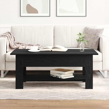 vidaXL Tavolino da salotto Rovere nero 102 x 55 x 42 cm