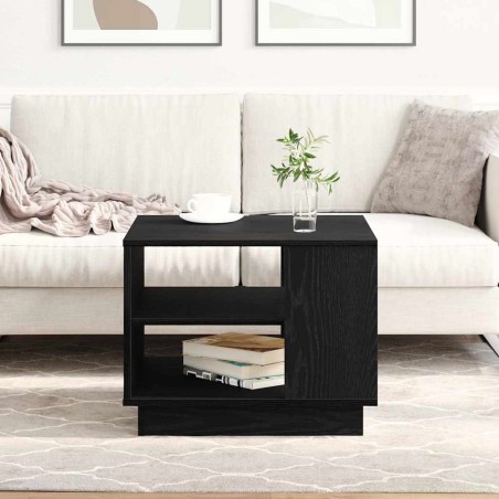 vidaXL Tavolino da salotto Rovere nero 55 x 55 x 42 cm