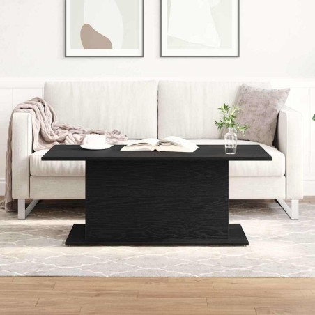 vidaXL Tavolino da salotto Rovere nero 102 x 55.5 x 40 cm