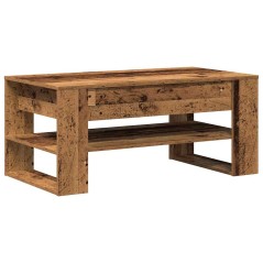 Tavolino da caffè in legno antico 102x55x45 cm in legno ingegnerizzato