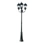 vidaXL Lampione da Giardino 3 Bracci 230 cm Verde Scuro/Nero Aluminio vidaXL Lampione da Giardino 3 Bracci 230 cm Verde Scuro/Nero Aluminio