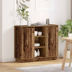 vidaXL Credenza Legno vecchio 90 x 32 x 75 cm Legno multistrato