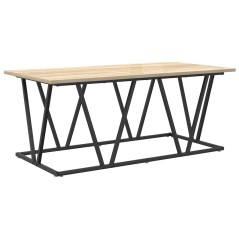 vidaXL Tavolino da caffè Rovere Sonoma 100x50x40 cm in Legno Ingenerizzato e Metallo