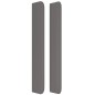 Testiera ad Orecchio Grigio 93x16x118/128 cm in Similpelle Testiera ad Orecchio Grigio 93x16x118/128 cm in Similpelle
