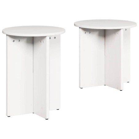 vidaXL Tavolino da salotto 2 pcs Bianco 41.5 x 41.5 x 41 cm