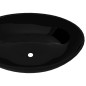 Lavello in Ceramica di Lusso Nero Ovale 40 x 33 cm Lavello in Ceramica di Lusso Nero Ovale 40 x 33 cm