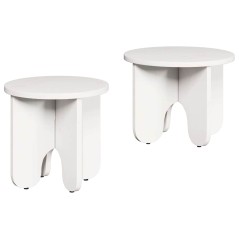 vidaXL Tavolino da salotto 2 pcs Bianco 39.5 x 39.5 x 30 cm