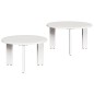 vidaXL Tavolino da salotto 2 pcs Bianco 47.5 x 47.5 x 27 cm vidaXL Tavolino da salotto 2 pcs Bianco 47.5 x 47.5 x 27 cm