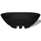Lavello Ovale in Ceramica di Lusso Nero Troppopieno 59x38,5 cm Lavello Ovale in Ceramica di Lusso Nero Troppopieno 59x38,5 cm
