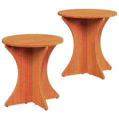 vidaXL Tavolino da salotto 2 pcs Cera marrone 46 x 46 x 47 cm