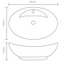 Lavabo Ceramica Lusso Ovale Foro di Scarico e Foro Rubinetto Lavabo Ceramica Lusso Ovale Foro di Scarico e Foro Rubinetto