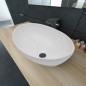 Lavello in Ceramica di Lusso Bianco Ovale 40 x 33 cm Lavello in Ceramica di Lusso Bianco Ovale 40 x 33 cm