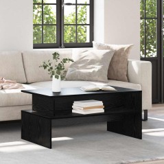 vidaXL Tavolino da salotto Rovere nero 90 x 55 x 42.5 cm