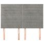 Testiere 4 pz Grigio Chiaro 72x5x78/88 cm in Velluto Testiere 4 pz Grigio Chiaro 72x5x78/88 cm in Velluto