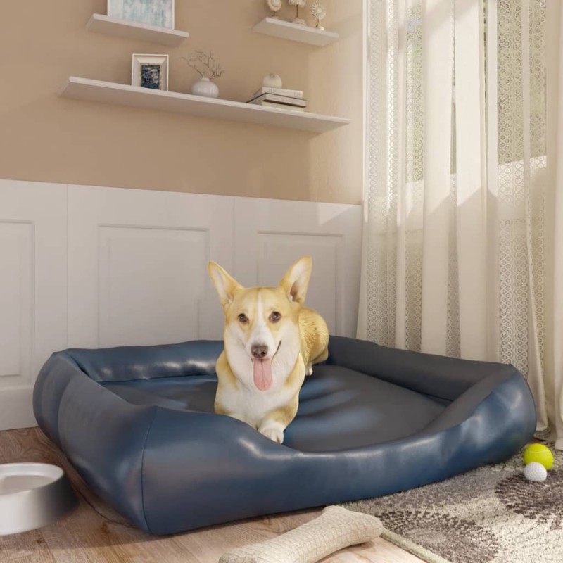 Cuccia per Cani Blu Scuro 105x80x25 cm Similpelle Cuccia per Cani Blu Scuro 105x80x25 cm Similpelle