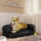 Letto per Cani Ergonomico Gommapiuma Nero 75x53cm Similpelle Letto per Cani Ergonomico Gommapiuma Nero 75x53cm Similpelle