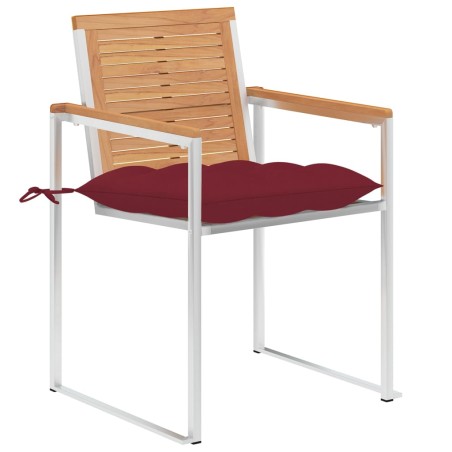 vidaXL Sedie da Giardino con Cuscini 8 pz in Legno Massello di Teak