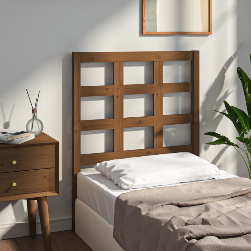 Testiera per Letto Miele 80,5x4x100cm in Legno Massello di Pino Testiera per Letto Miele 80,5x4x100cm in Legno Massello di Pino