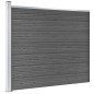 Set Pannelli di Recinzione in WPC 526x146 cm Nero Set Pannelli di Recinzione in WPC 526x146 cm Nero