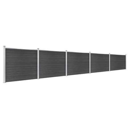 Set Pannello di Recinzione in WPC 872x146 cm Grigio