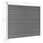 Set Pannello di Recinzione in WPC 872x146 cm Grigio Set Pannello di Recinzione in WPC 872x146 cm Grigio