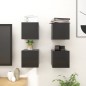 Armadietti a Parete per TV 4 pz Nero Lucido 30,5x30x30 cm Armadietti a Parete per TV 4 pz Nero Lucido 30,5x30x30 cm