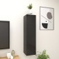 Armadietti a Parete per TV 4 pz Nero Lucido 30,5x30x30 cm Armadietti a Parete per TV 4 pz Nero Lucido 30,5x30x30 cm