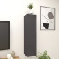 Armadietti a Parete per TV 4 pz Grigio Lucido 30,5x30x30 cm Armadietti a Parete per TV 4 pz Grigio Lucido 30,5x30x30 cm