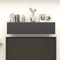 Armadietti a Parete per TV 4 pz Grigio Lucido 30,5x30x30 cm Armadietti a Parete per TV 4 pz Grigio Lucido 30,5x30x30 cm