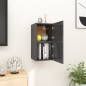 vidaXL Mobili Porta TV a Parete 2pz Grigio Lucido 30,5x30x30 cm vidaXL Mobili Porta TV a Parete 2pz Grigio Lucido 30,5x30x30 cm