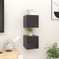vidaXL Mobili Porta TV a Parete 2pz Grigio Lucido 30,5x30x30 cm vidaXL Mobili Porta TV a Parete 2pz Grigio Lucido 30,5x30x30 cm